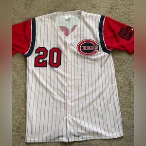 MLB Cincinnati Reds Men's Pinstripe Jersey Frank Robinson Civil Rights Game XL